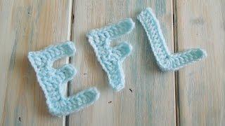 (crochet) How To Crochet Letters E, F, L - Yarn Scrap Friday