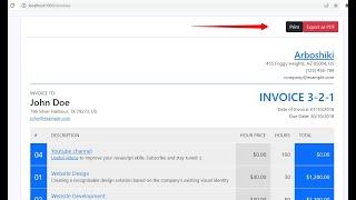 How To Export Invoice into PDF in React JS