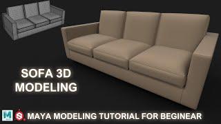 Autodesk Maya 2023 Modeling Tutorial l Sofa Modeling in MAYA