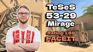 TeSeS carry his team 53 Bombs (Mirage) FACEIT July 04, 2024 | CS2 POV