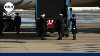 Jimmy Carter's casket arrives in DC