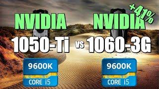 1050-Ti vs 1060-3GB - 9600K. CSGO, Fortnite, PUBG, GTAV, Overwatch.