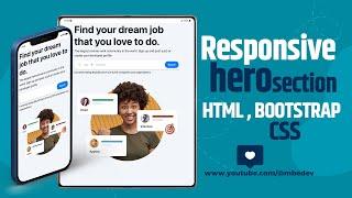 Responsive Hero Section | HTML Bootstrap 5 Tutorial