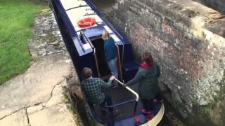 Navigating a narrow lock on the Oxford Canal