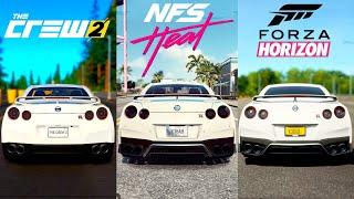 NISSAN GTR - Need For Speed HEAT vs Forza Horizon 4 vs The Crew 2