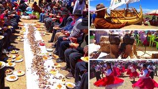 Gran FERIA gastronómica del PESCADO de HUATAJATA y danzas originarias 2021, Lago Titicaca - Bolivia