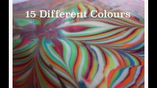 A Water Bottle Technique & 15 Different Colours Josephs Technicolour Dreamcoat Soap  - Never Again!