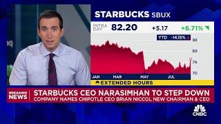 Starbucks replaces CEO Laxman Narasimhan with Chipotle CEO Brian Niccol