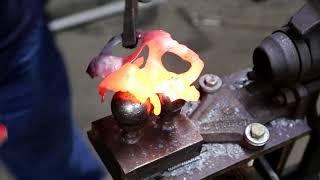 Forged Skull Helmet - medieval metal fantasy armor #Blacksmithing #Forging #Cosplay #doityourself