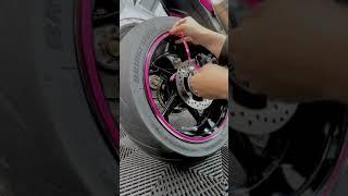 Sparkly Pink wrap for this BMW S1000RR bike!  | MONSTERWRAPS