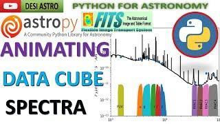 Animating  Data Cube Spaxel Spectra with Python, Astropy, Matplotlib & ImageIO | DESI ASTRO