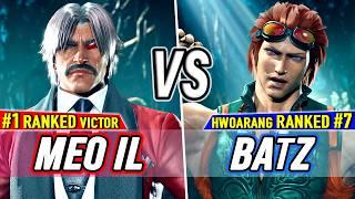 T8  Meo-IL (#1 Ranked Victor) vs Batz (#7 Ranked Hwoarang)  Tekken 8 High Level Gameplay