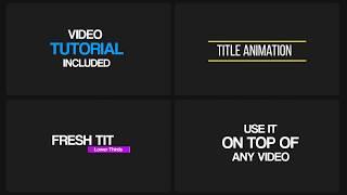 20 Fresh Title animation : (Free) Premiere pro MOGRT templates