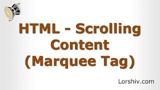 how to create scrolling text in html