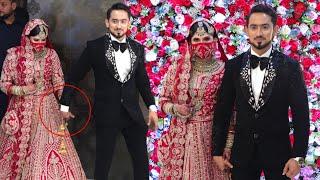 Cute Couple Adnaan Shaikh-Ayesha Arrive At Their GRAND Wedding Reception | #AddyShaKiShaadi