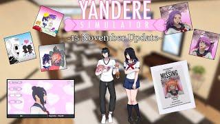 New Customization, New Pose & More | Yandere Simulator Update 15/11/2024