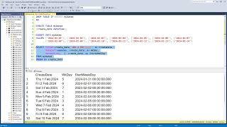 Calculating the first day of the week in SQL Server