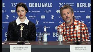 Margret Qualley - Ethan Hawke - Blue Moon - Press Conference