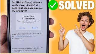 "Cannot Verify Server Identify iPhone"  Let's Fix It