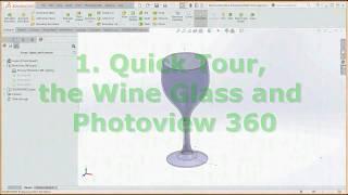 46, Online SolidWorks Extras – Revolved Boss/Base Feature - Wine Glass  – Photo Real Rendering