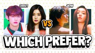 KPOP GROUPS DEBUT VS NOW | WICH PREFER? (latest mv edition)