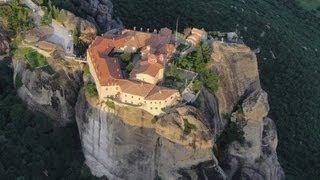 Meteora from the air: my flight above the Meteora monasteries in Greece (HD)