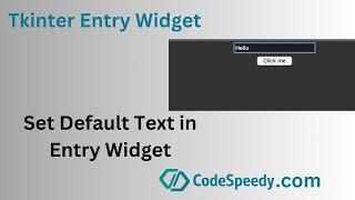 Tkinter Entry Widget, Set Default Predefined Text in Entry widget