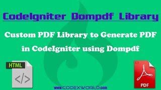 Convert HTML to PDF in CodeIgniter using Dompdf