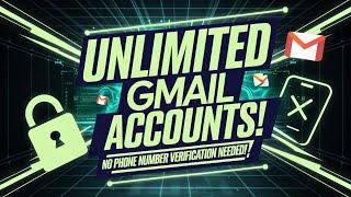 Unlimited Gmail Create Method 2025 | Unlimited Gmail Account Without Phone Number Verification