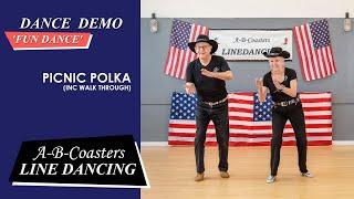 PICNIC POLKA - Line Dance Demo & Walk Through