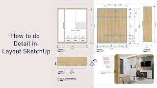 Layout SketchUp Lesson#03 How to do Furniture Detail in Layout SketchUp