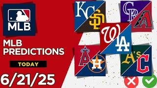 MLB Picks & Predictions Today, |6/21/25 | MLB Picks Today, |6/21/25 | MLB Predictions Today,