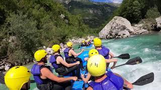 Rafting on Soča river