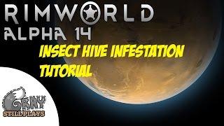 Rimworld Alpha 14 New Player Tips Tutorial | How to Destroy An Insect Hive Infestation