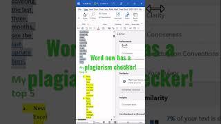 Plagiarism checker. New in Word. Online or Desktop