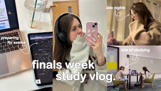 STUDY VLOG  final exam week, lots of studying, sleeping at 3am & productive daily uni life ₊˚⊹