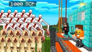 1000 SCP vs TAJNA BAZA w Minecraft!