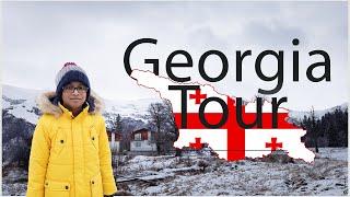 Georgia Tour  - VLOG | Tbilisi | Bakuriani | Snow | Christmas Lights | 2021 | 4k