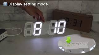 3D Digital LED Clock Setting Guide