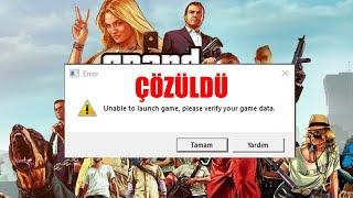 GTA V unable to launch game please verify your game data Hatası Çözümü