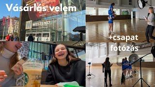 Vásárlás velem + csapat fotózás | Vlogmas 2 nap