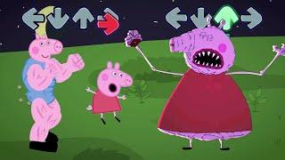 Horror Peppa Pig Room in Friday Night Funkin be like || Muddy Puddles Funkin