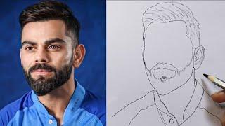 How to Draw Virat Kohli / Virat kohli Easy Face Drawing