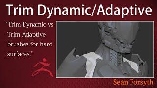 Difference between Trim Dynamic and Trim Adaptive brushes for hard surfaces