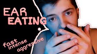 ASMR intense EAR EATING (fast/loud)