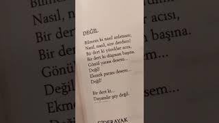 Değil Şiiri - Orhan Veli Kanık  #şiir #aşk #ayrılık #özlem #sevda #orhanvelikanık #sakınşaşırma