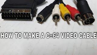 Commodore 64 S-Video, Composite, and SCART cables - how to build your own on the cheap