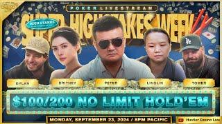 SUPER HIGH STAKES WEEK!! $100/200 w/ Peter, Britney, Linglin, Dylan & Tomer - Commentary by Tuchman