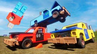 Spycakes & I Got in a CRAZY Lego Demo Derby in Brick Rigs Multiplayer!