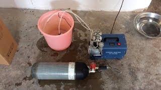 mini pcp compressor cost 1 hour 13 minutes to fill a 6 8L (415 cu in) tank to 4500psi by yo